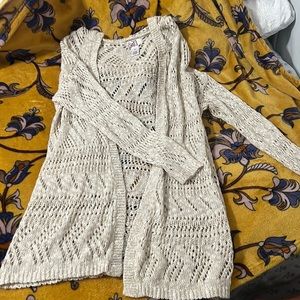 Bohemian Knitted Beige Cardigan